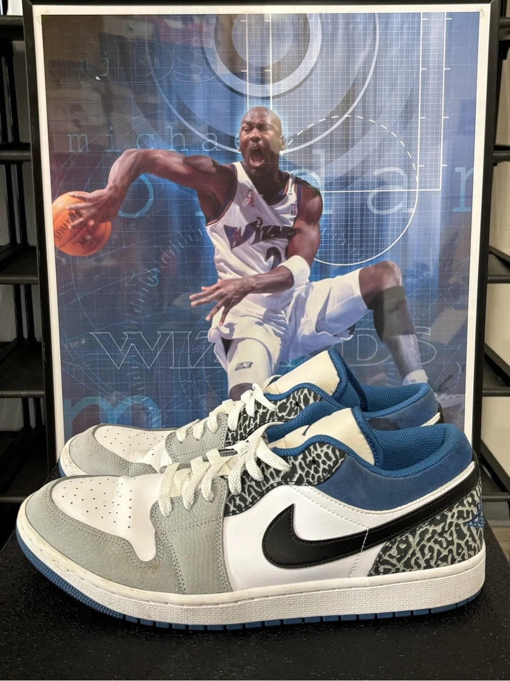 Size 12- Men’s Nike Air Jordan 1 Low SE True Blue Elephant DM1199-140